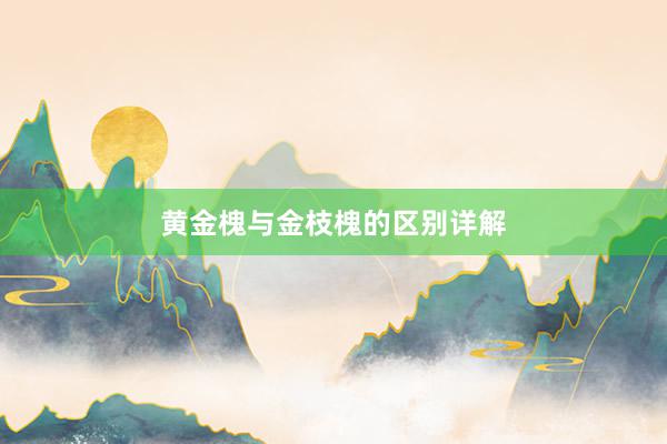 黄金槐与金枝槐的区别详解