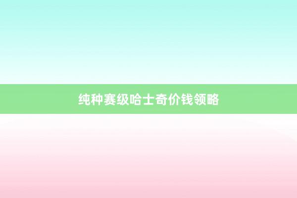 纯种赛级哈士奇价钱领略